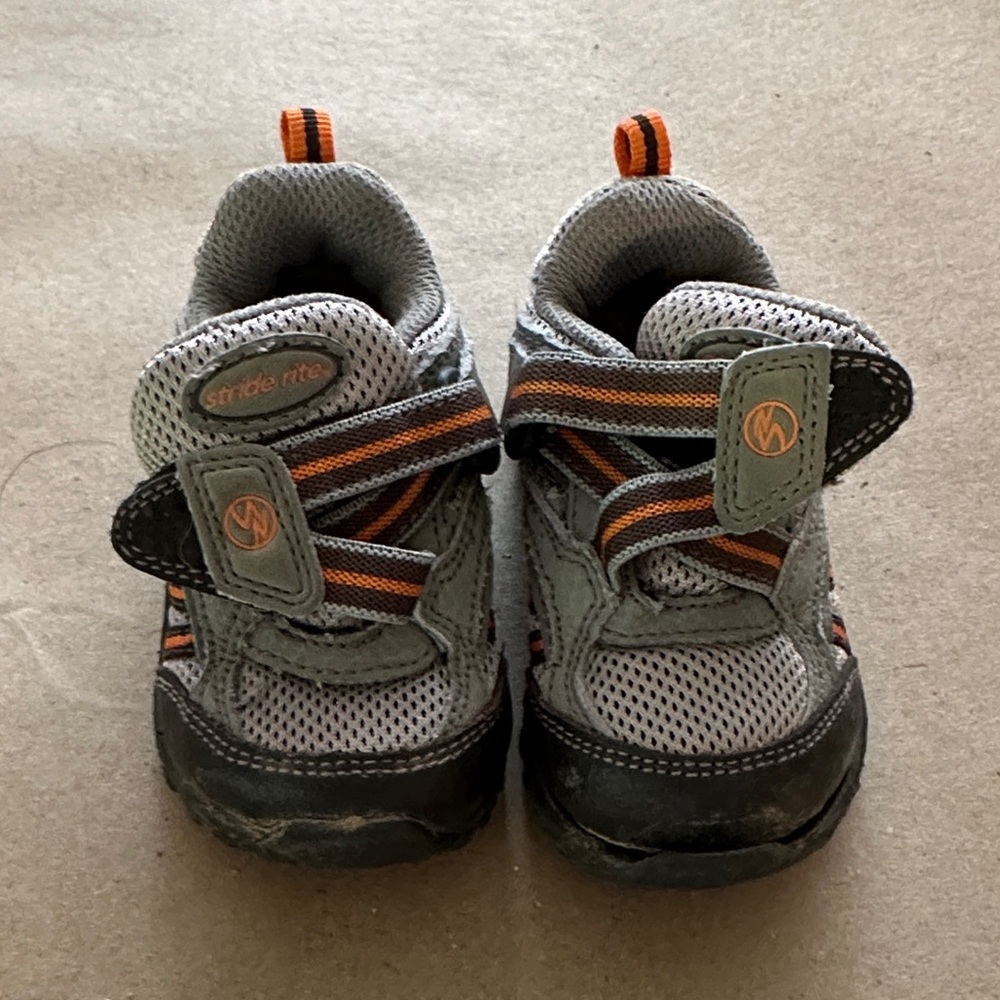 Stride Rite Kids Sneakers in Gray and Orange